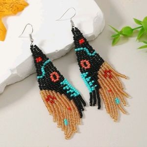 Retro Inspired Beaded Earrings